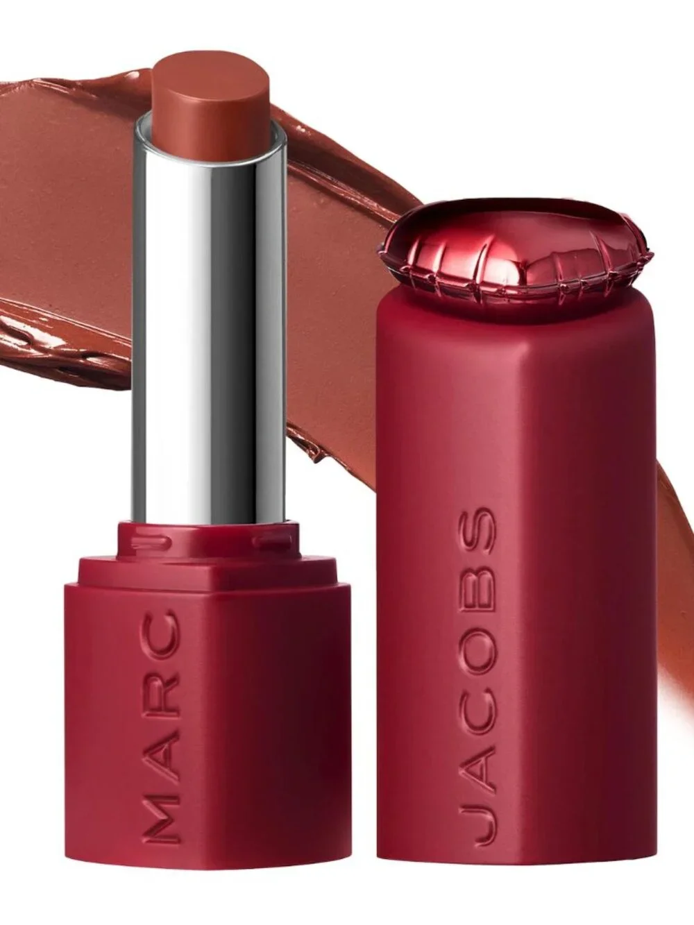 Marc Jacobs Beauty Heart On Soft Shine Lipstick in 107 Mutuals Only warm brown